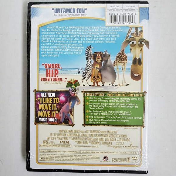Madagascar DVD, 2005, Full Frame Dreamworks New factory sealed - Picture 2 of 8